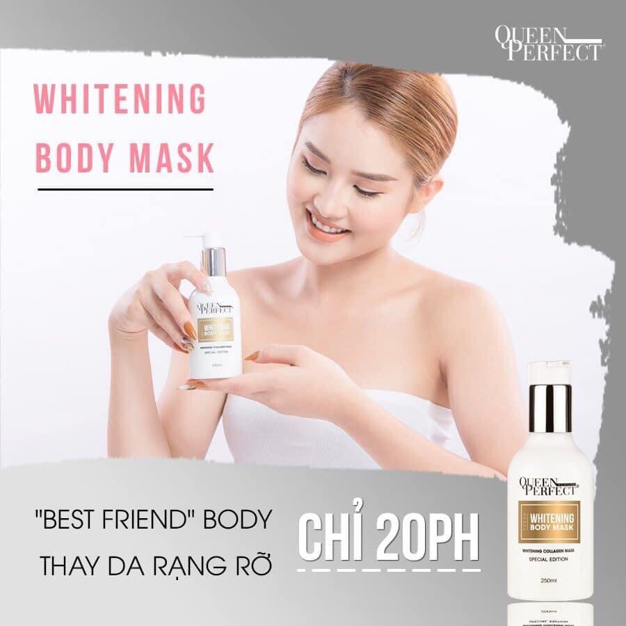 Ủ Trắng Yến Tươi Body Queen Perfect Dưỡng Trắng Mờ Thâm Không Bắt Nắng An Toàn Cho Da