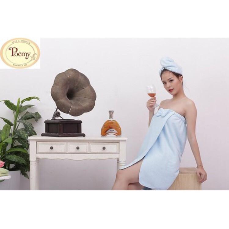 Váy quây spa, phòng tắm cao cấp Poêmy không túi sọc gân KT(70x120)