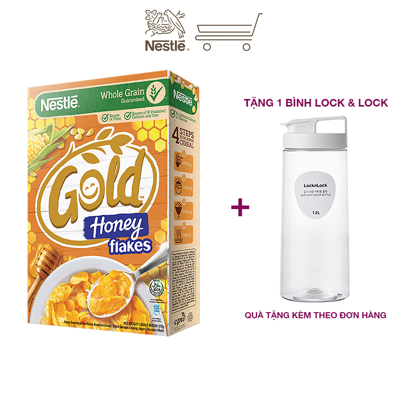 [Tặng 1 bình Lock &amp; Lock] Ngũ cốc ăn sáng Gold Honey (Hộp 370g)