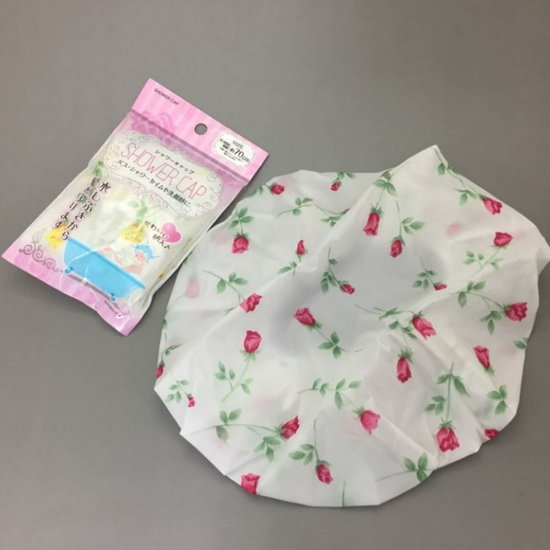 Mũ tắm bảo vệ tóc họa tiết hoa Seiwa - Hàng Nội Địa Nhật Bản