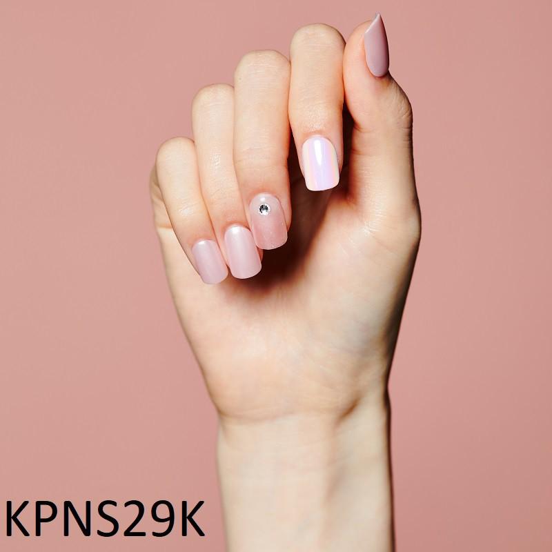 Bộ 30 Móng Tay Gel Tự Dán Press &amp; Go Kiss New York Nail Box - Melting Pink (KPNS29K)
