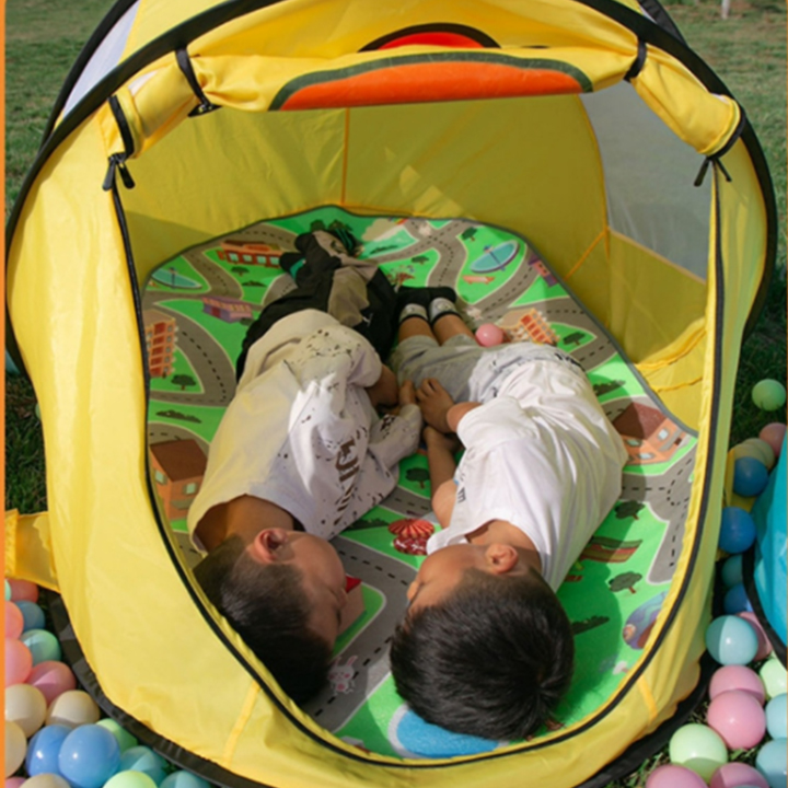 [ Tặng nhún lò xo] Lều tự bung cắm trại dành cho bé, dễ dàng gấp gọn (Vịt Cute)