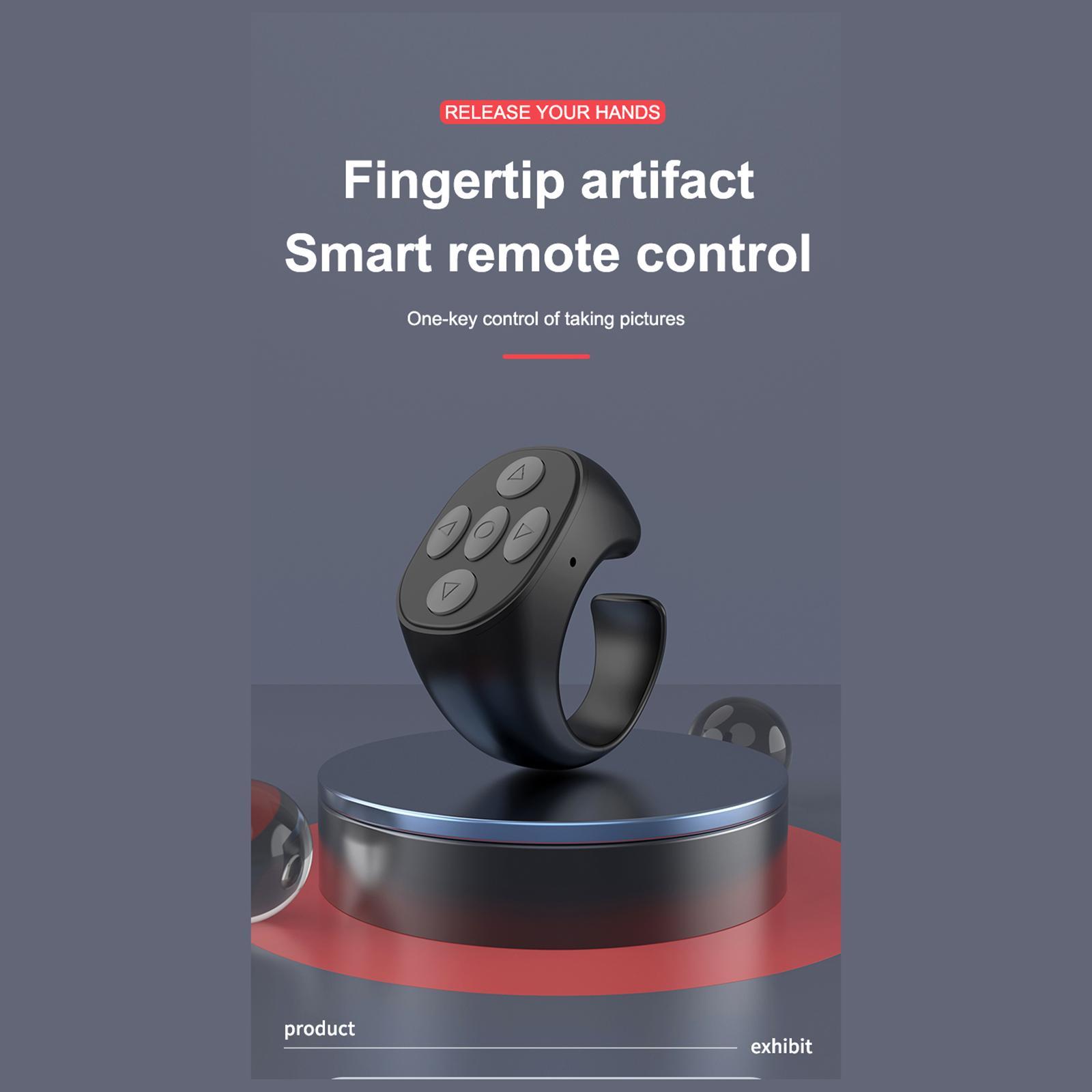 Bluetooth Phone Remote Control Smart Ring Controller for Turning Pages Remote Photographing