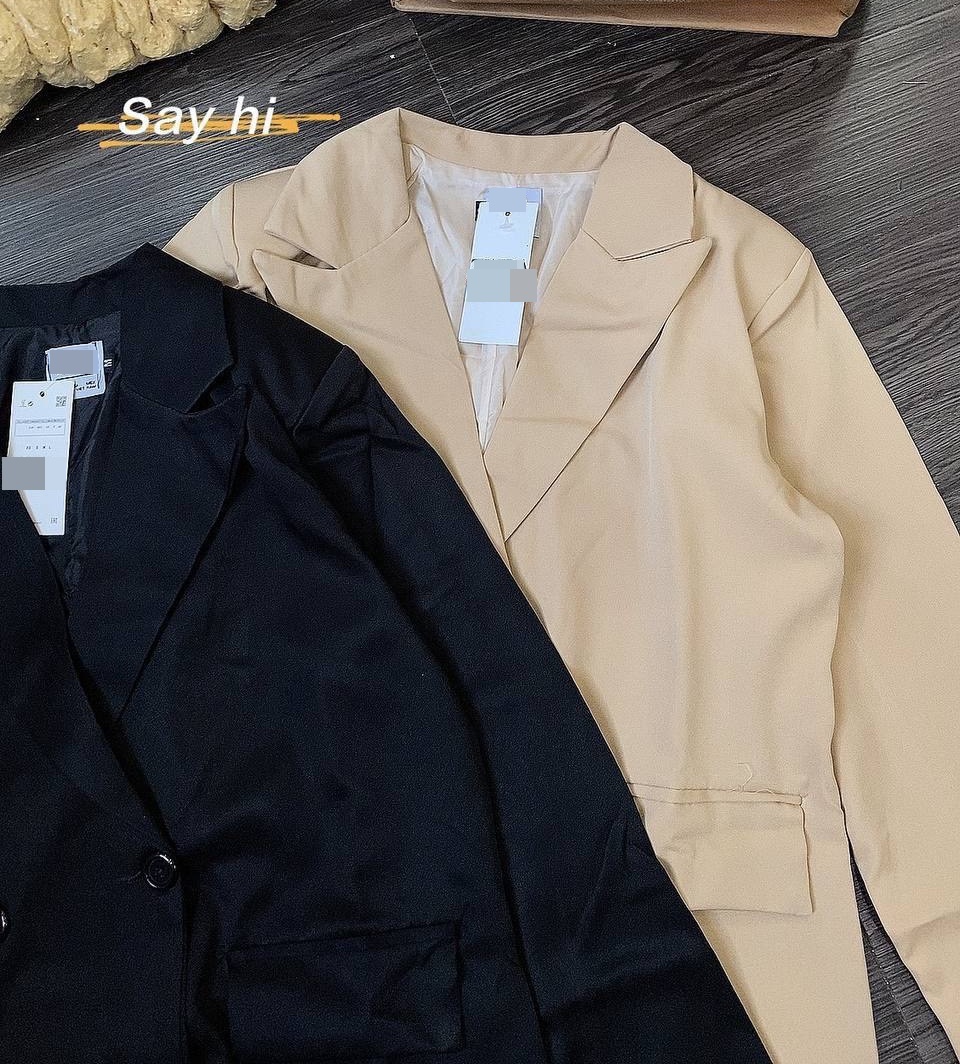 ÁO KHOÁC NỮ BLAZER VEST RETRO TAY DÀI SUÔNG TRƠN RỘNG ĐI CHƠI DẠO PHỐ ĐI LÀM CÔNG SỞ ĐI HỌC