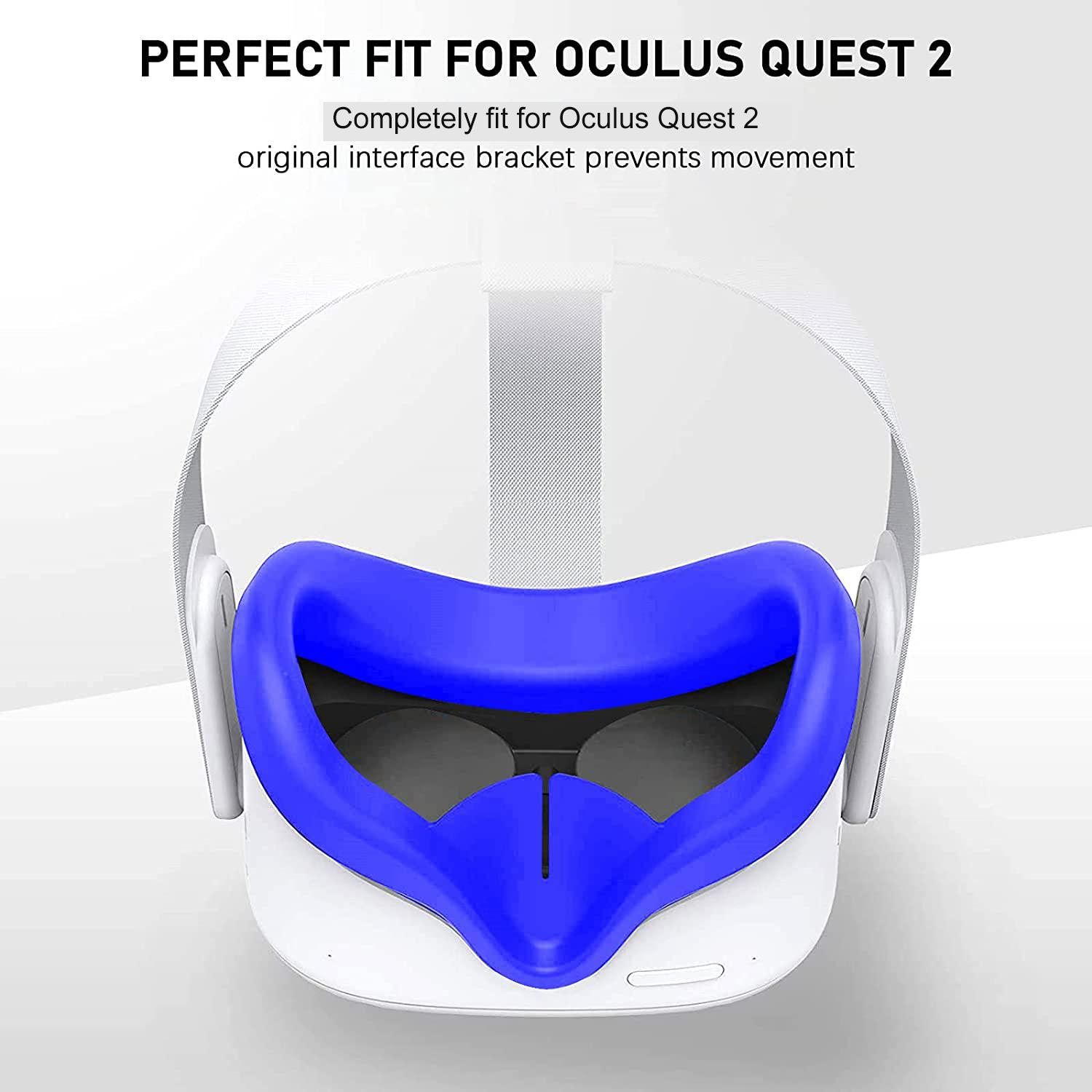 Mặt Nạ Mắt Cho Oculus Quest 2 Kính VR Silicone Chống mồ hôi Chống rò rỉ Ánh Sáng Chặn Tấm Che Mắt Cho Oculus Quest 2 Màu sắc: tím