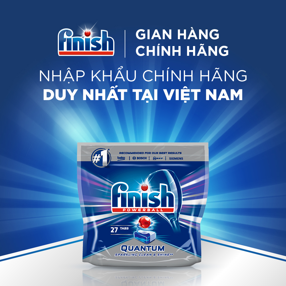 Viên Rửa Chén Bát Finish Powerball Quantum 27 viên