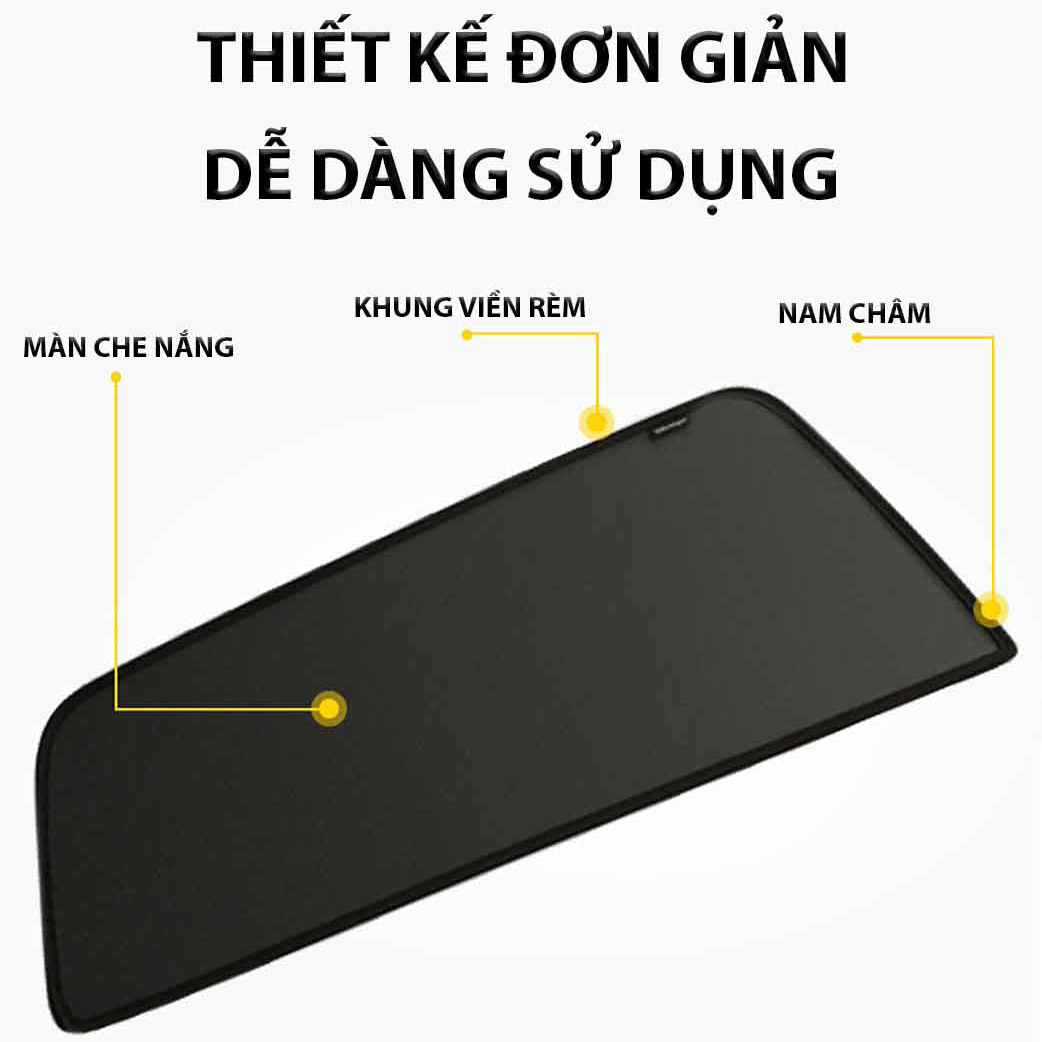 Bộ rèm che nắng ô tô nam châm theo xe MAZDA 3 - Hàng Chính Hãng - Quà tặng cây thông thơm treo xe