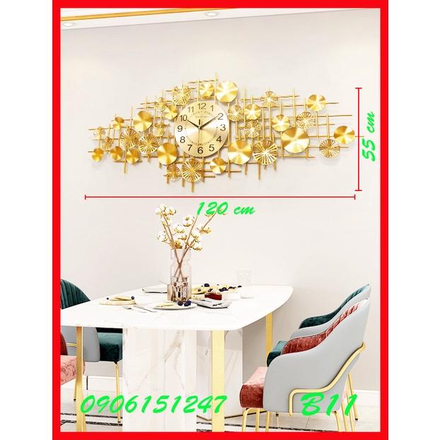 Đồng hồ treo tường trang trí decor C1 kích thước 120 x 55 cm