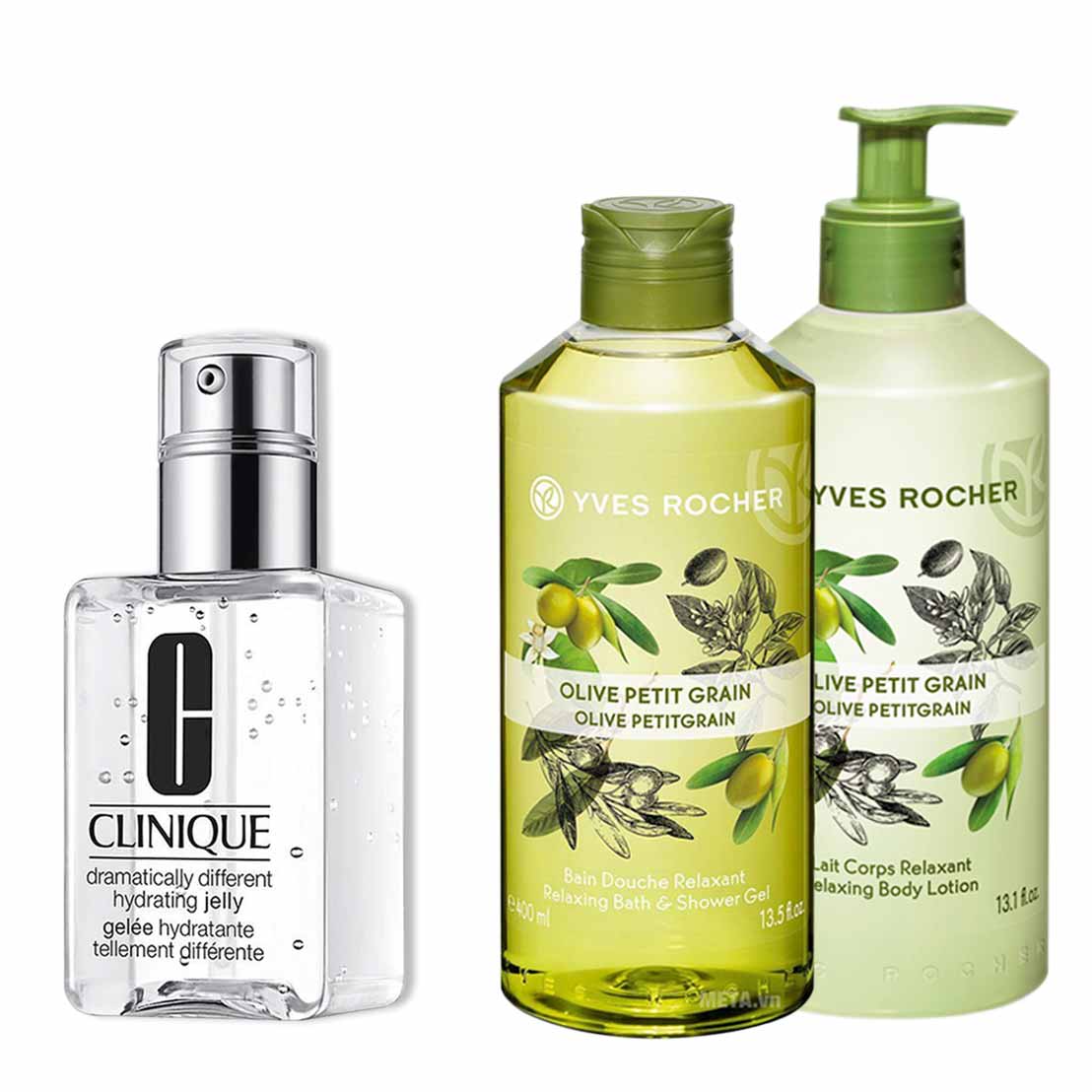 Kem Dưỡng Ẩm Cao Cấp Clinique Dramatically Different (Lotion / Gel / Hydrating Jelly) 125ml + Tặng 1 Bộ Sữa Tắm  400ml &amp; Dưỡng Thể Yves Rocher 390ml
