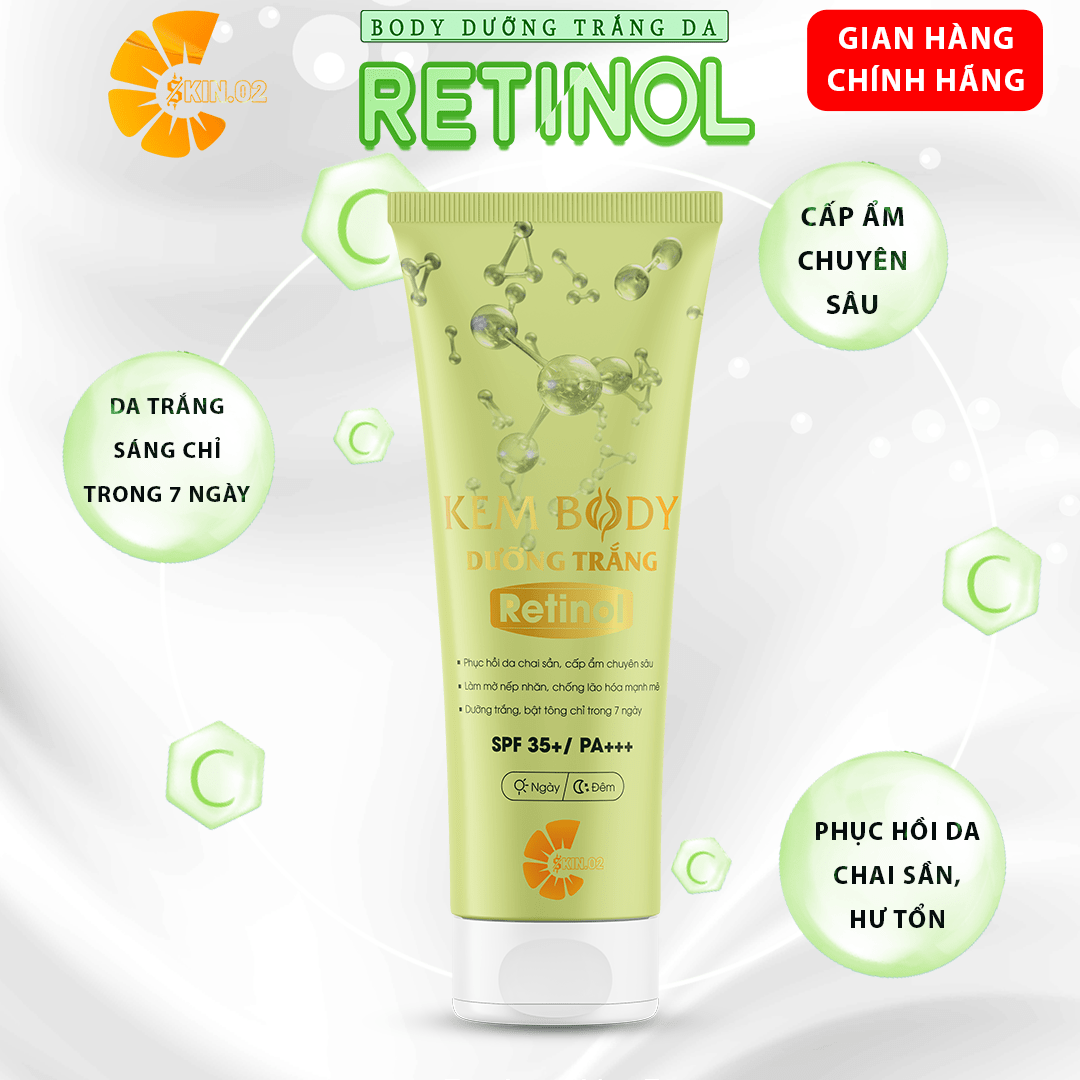 Chăm Sóc Da - C SKIN.02 - BODY LOTION RETINOL - Dưỡng Trắng Cấp Ẩm Chuyên Sâu