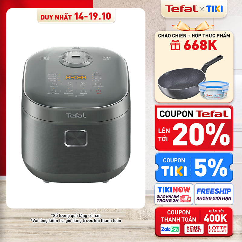 Nồi cơm điện tử cao tần Tefal RK818A68 - 1.8L - Thương hiệu Pháp - Hàng chính hãng