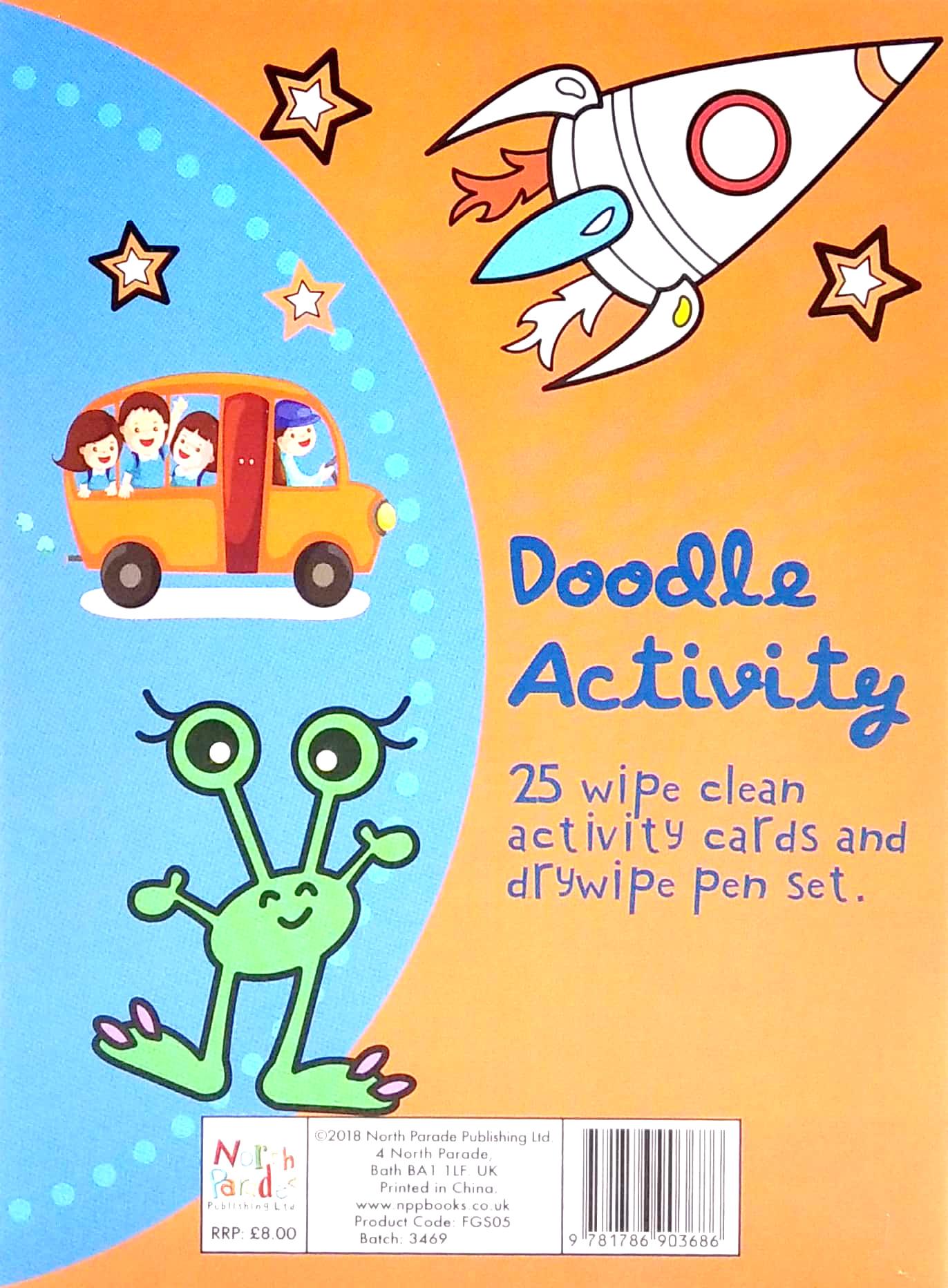 Flash Card - Doodle Activity Blue (25 Activity Cards)