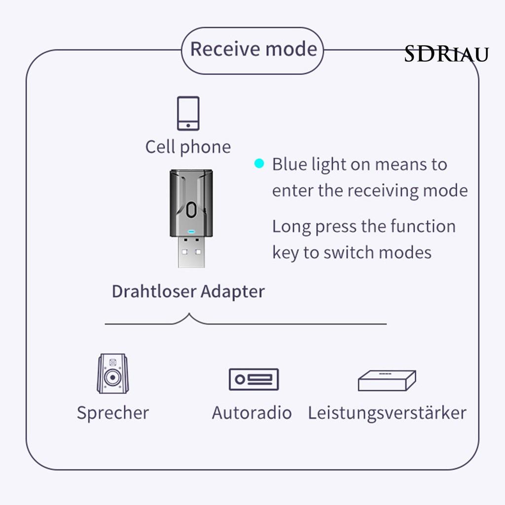 Bộ Thu Phát Bluetooth V5.0 2 Trong 1 Qcdz T02 Cho Máy Tính