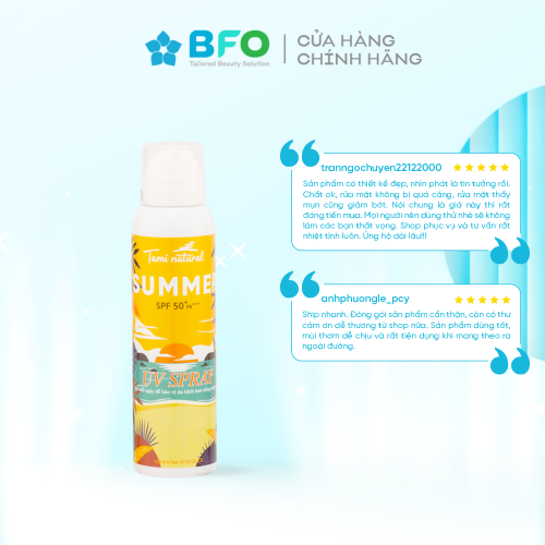 Kem chống nắng nâng tone dạng xịt Summer UV Spray cao cấp SPF 50 PA+++ (Dung tích 180ml)