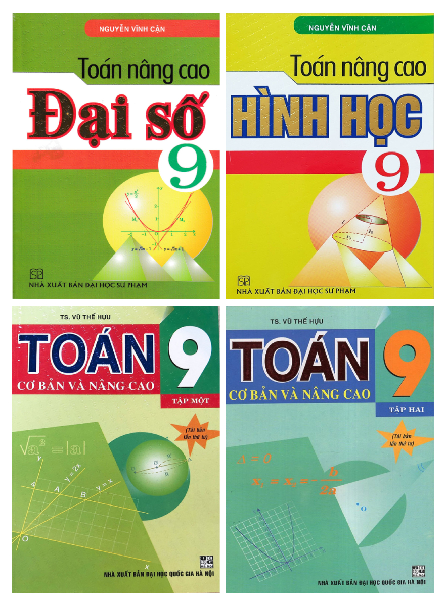 Combo Toán Cơ Bản Và Nâng Cao 9 + Toán Nâng Cao Đại Số + Hình Học 9 - HA
