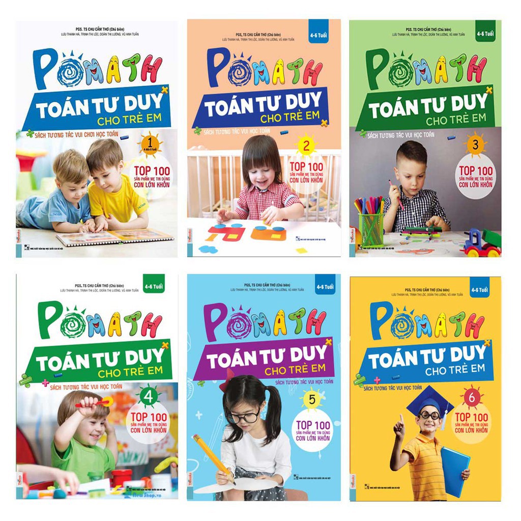 Combo Trọn Bộ Sách PoMath - Toán Tư Duy Cho Trẻ Em 4-6 Tuổi