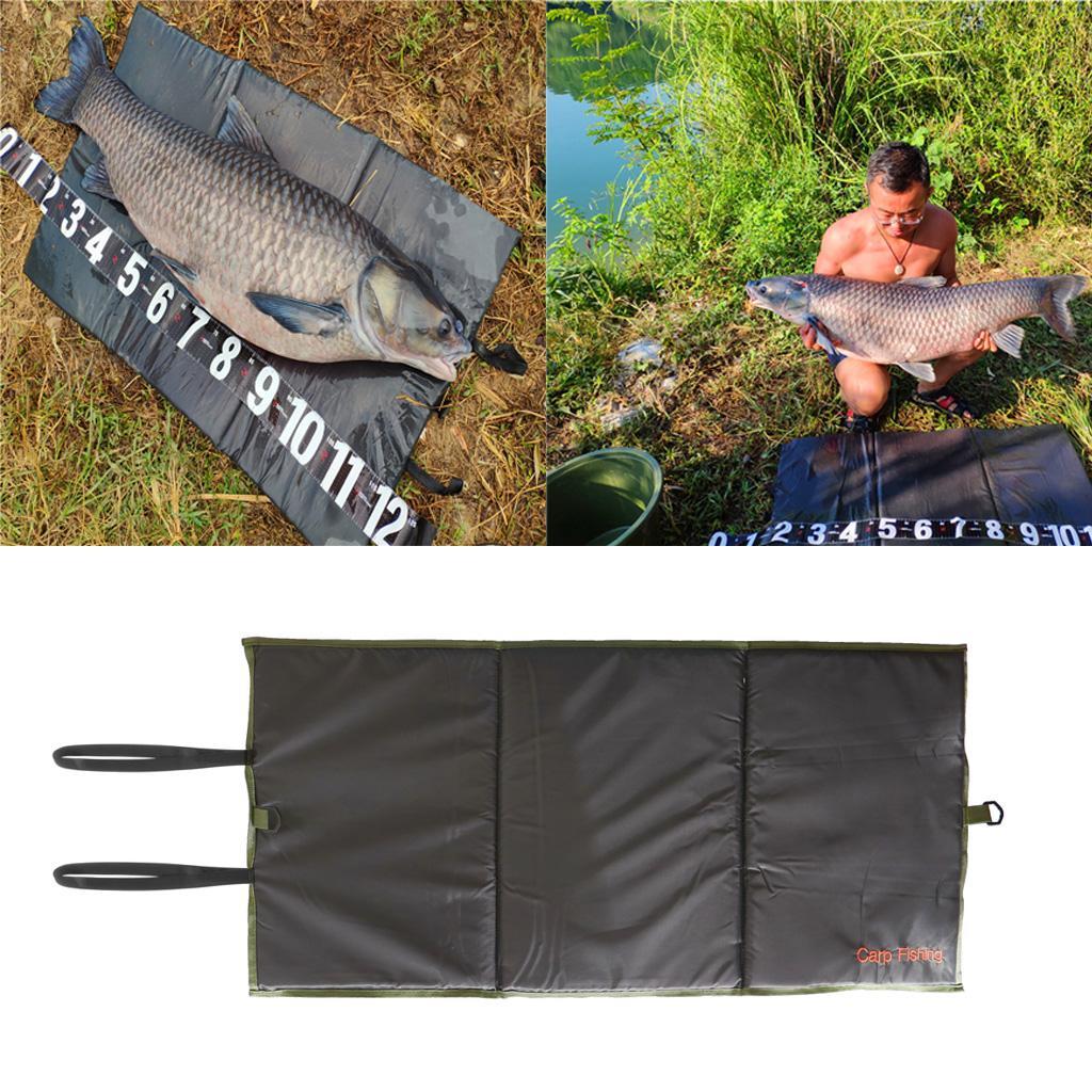 Folding Unhooking Mat, Professional Carp Fishing Floor Landing Mat Splash Mat - Green