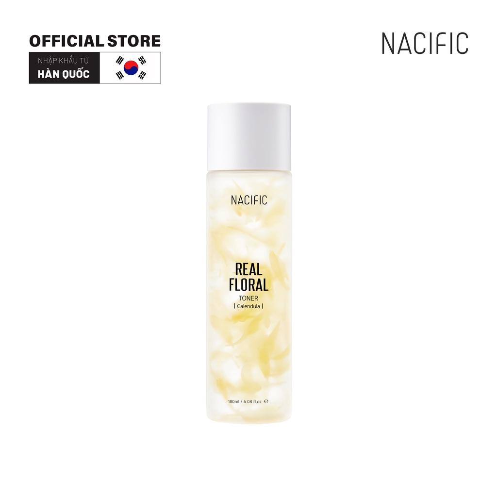 Nước hoa hồng dưỡng ẩm ngăn ngừa lão hóa Nacific Real Floral Toner Calendula 180ml