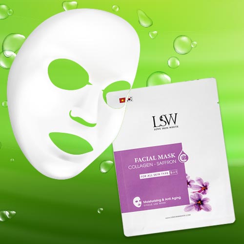 MẶT NẠ DƯỠNG TRẮNG DA COLLAGEN - SAFFRON
