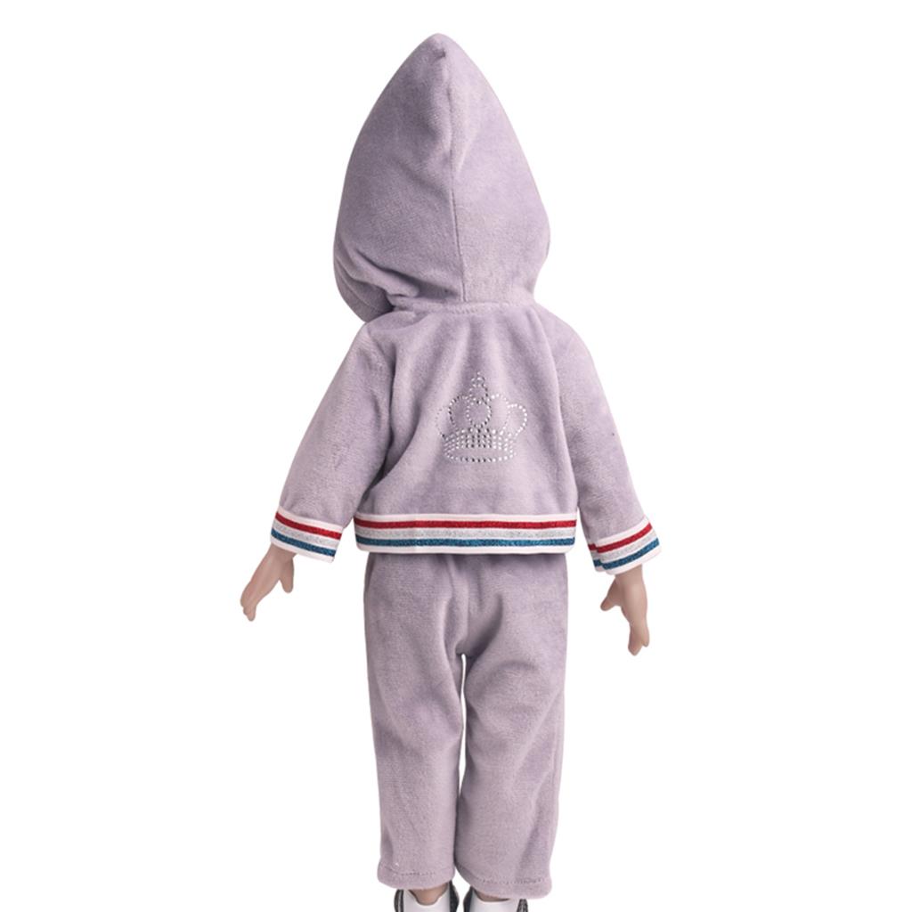 Set of 4 Doll Clothes Outfits Set Jogging Suit for 18in American Doll Gift