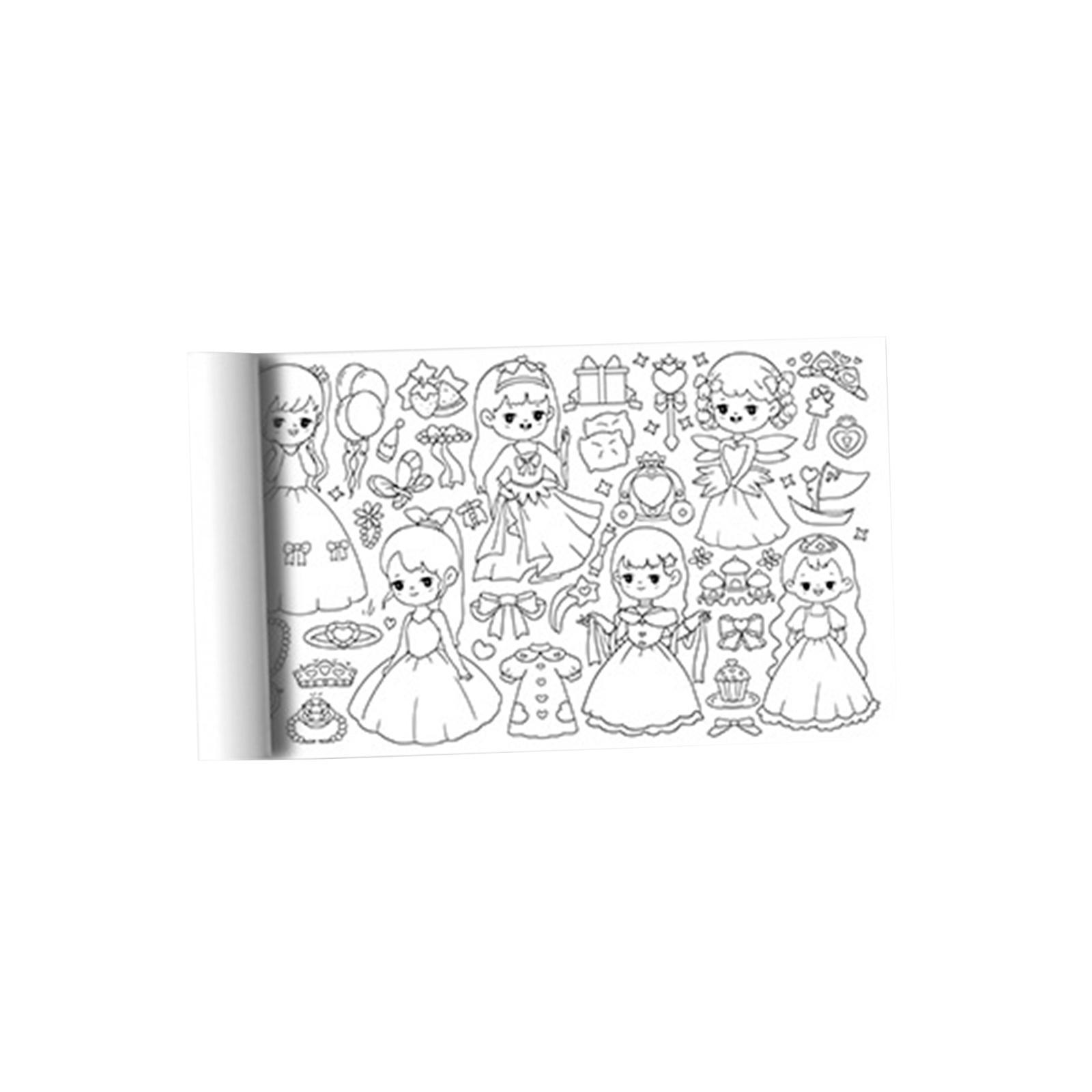 Large Coloring Paper Roll with Tear Off Line Colorable Dinosaur Transport