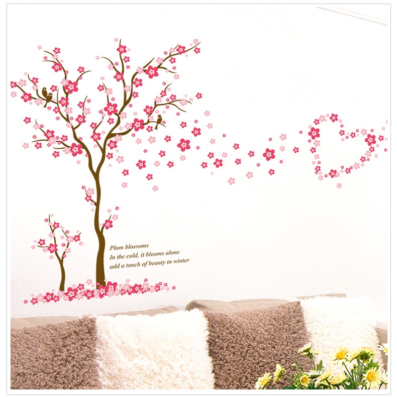 Decal trang trí Cây đào nhỏ AmyShop DCX055 (100 x 167 cm)