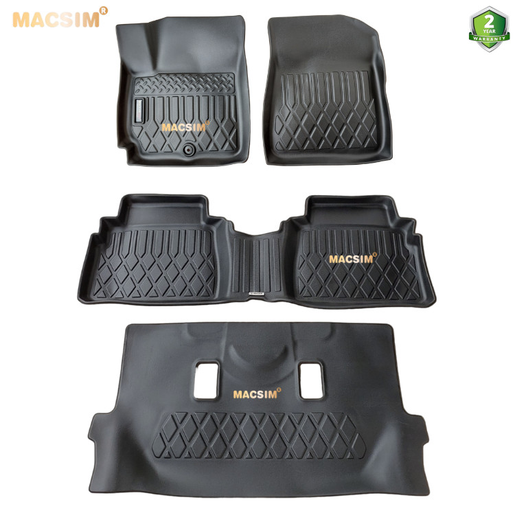 Thảm lót sàn xe ô tô Hyundai Stargazer 2023+ Nhãn hiệu Macsim chất liệu nhựa TPE cao cấp màu đen