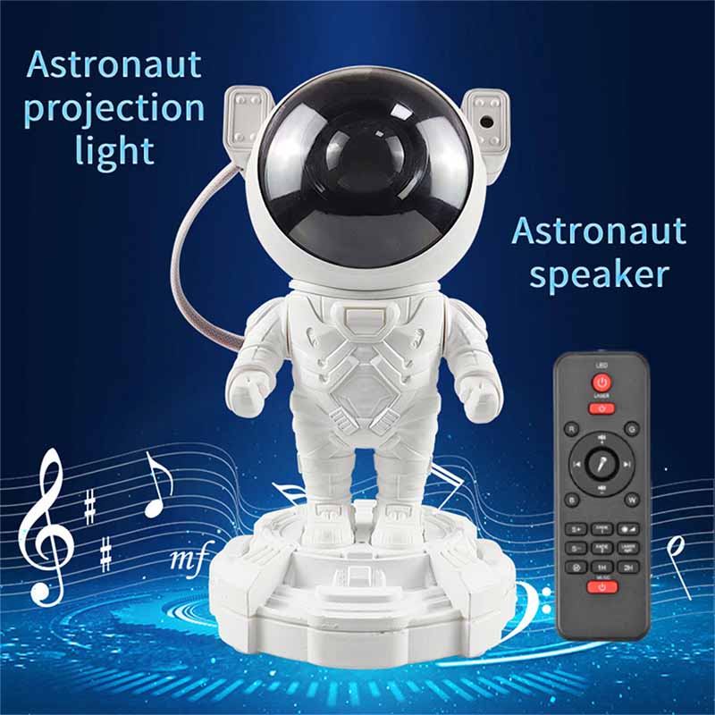 Đèn phi hành gia Loa bluetooth đèn chiếu sao thiên hà - Để bàn trang trí nghe nhạc giải trí