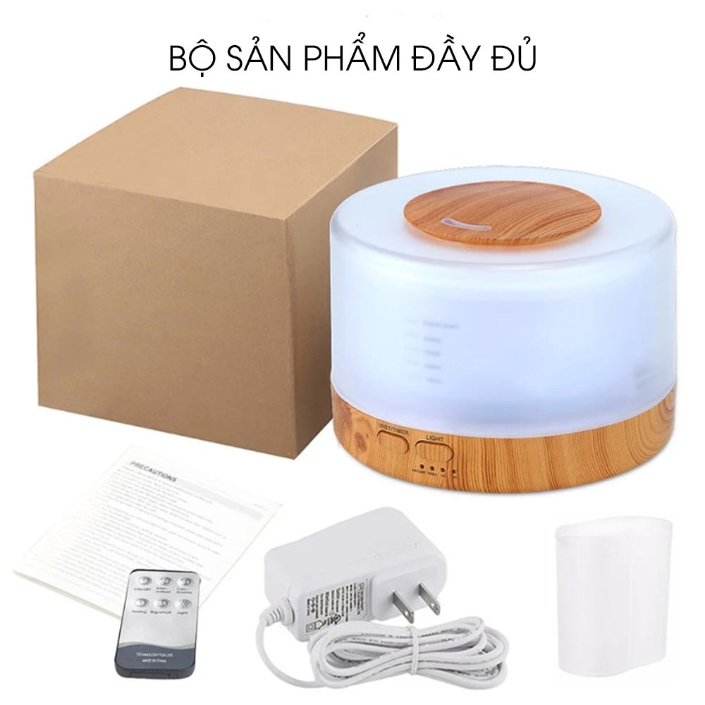 Máy Tinh Dầu Ban Mai | Giúp Xông Phòng, Đuổi Muỗi | Tặng 3 Chai Tinh Dầu Kobi Sả Chanh + Bạc Hà + Oải Hương Nhập Khẩu Ấn Độ | Kèm Remote