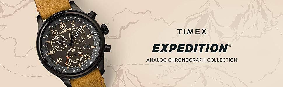 Mua Đồng Hồ Nam Timex Expedition Field Chronograph - Đen Nâu tại Global Ecom