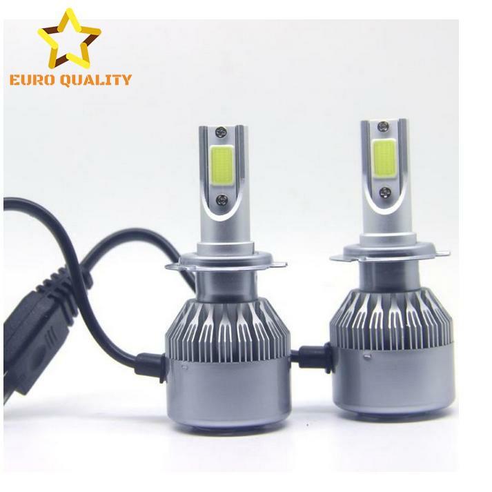 Bộ cả 2 Đèn Led Siêu Sáng cho ô tô xe máy, tản nhiệt nhôm chân H11 3800LM công suất 36W