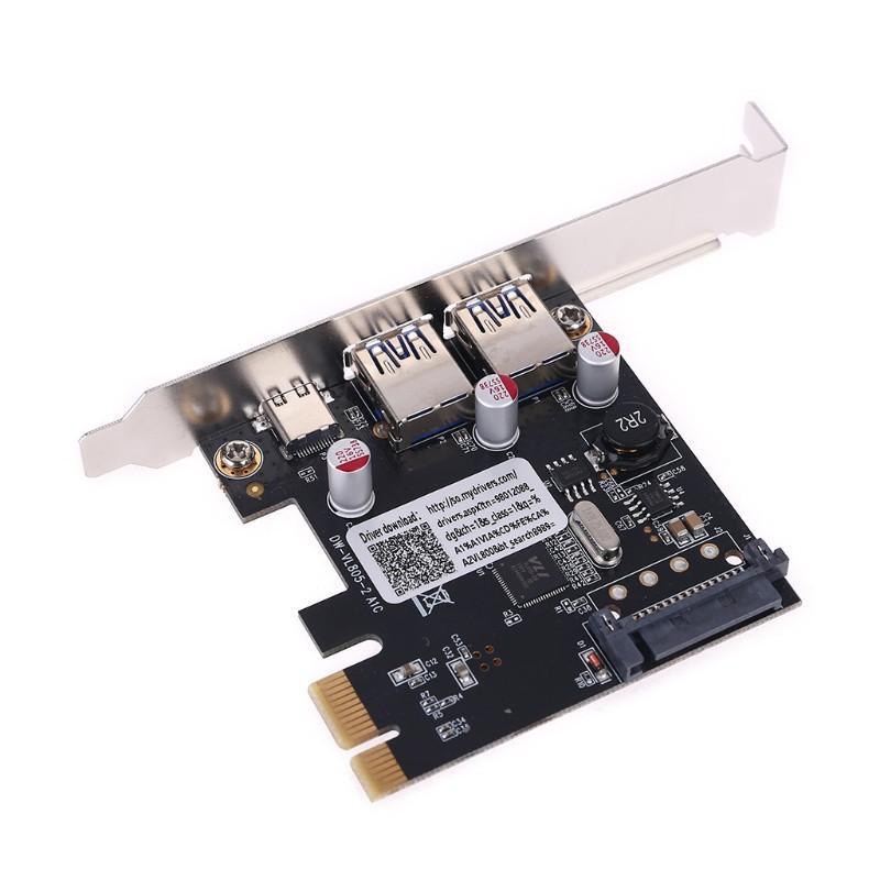 Card Mở Rộng Alli Pcie Pci Express Sang Usb 3.1 Type-C 2 Cổng Usb 3.0 Type-A
