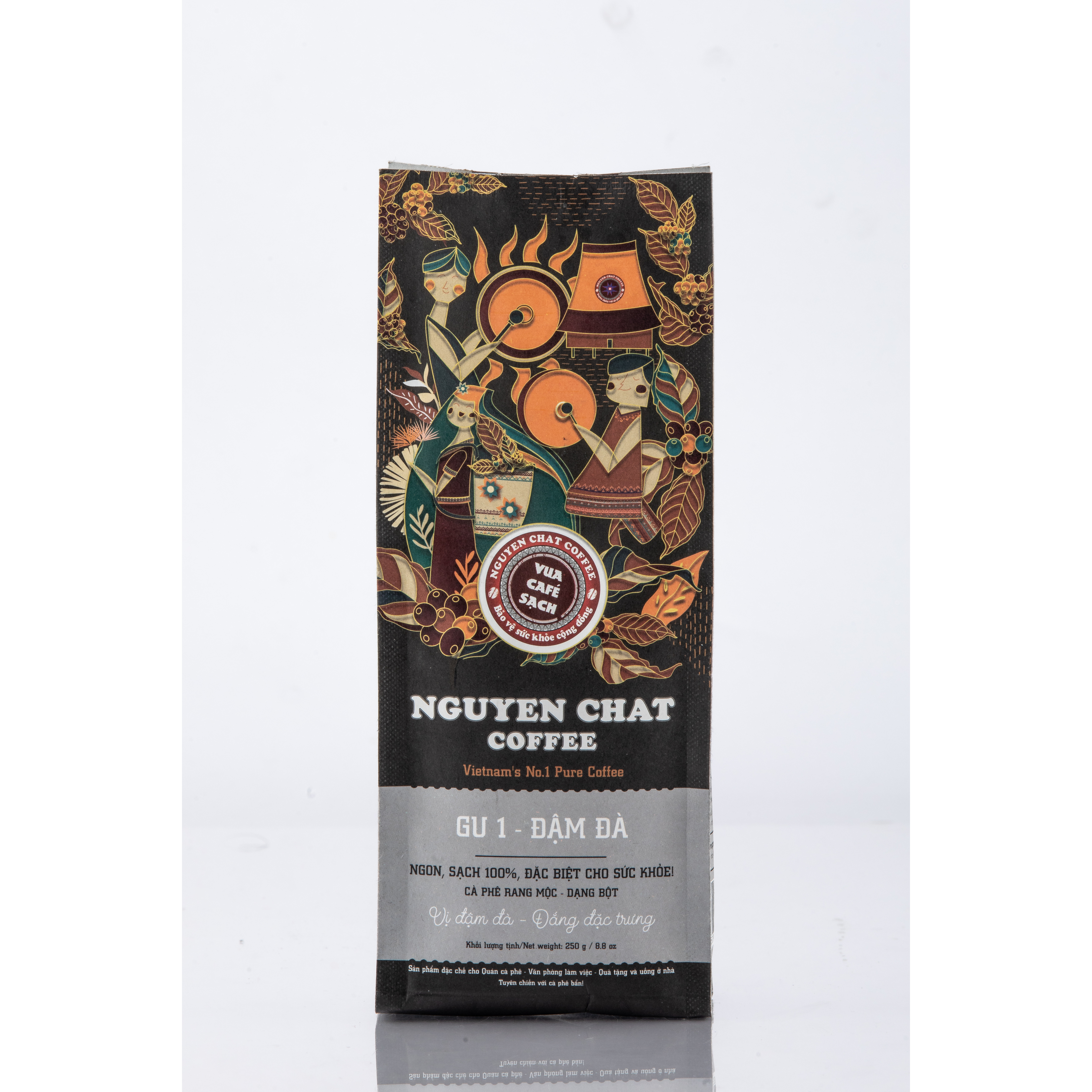 Cà phê xay nguyên chất GU 1 Vietnamese Cofee Style No.1 vị đắng đậm, hương thơm nhẹ, hậu vị ngọt - 250g