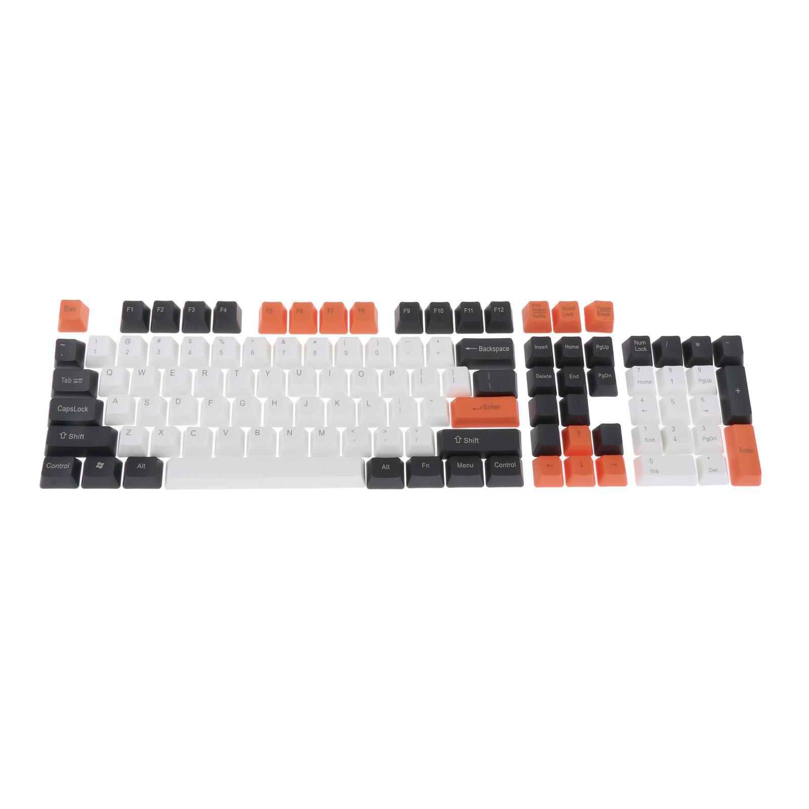 104 Keys Etching PBT Key Caps Keycaps for Most Mechanical Gaming Keyboard Relieve Fatigue