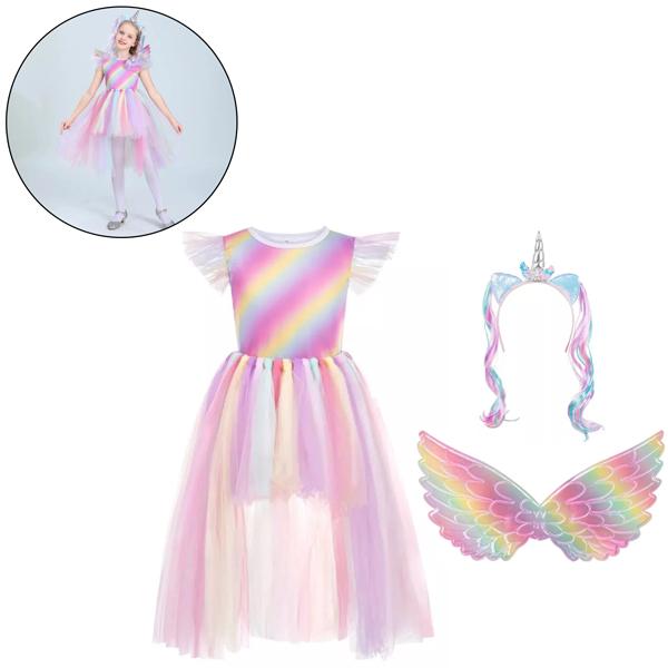 Bộ Váy Unicorn Hóa Trang Halloween Bé Gái - Size S - Nuan Nuan 8064