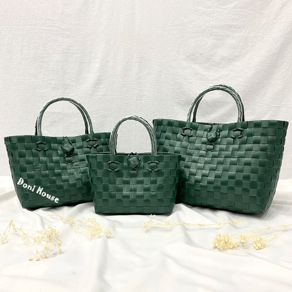 Giỏ Đan Tay, Túi Xách Đan Thủ Công Handmade, Làn Nhựa Mặc Với Áo Dài, Đầm Đi Biển Chụp Hình - Doni House