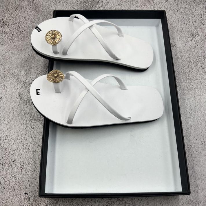 Dép xỏ ngón xoàn nữ đế trắng-sandal đồng nai