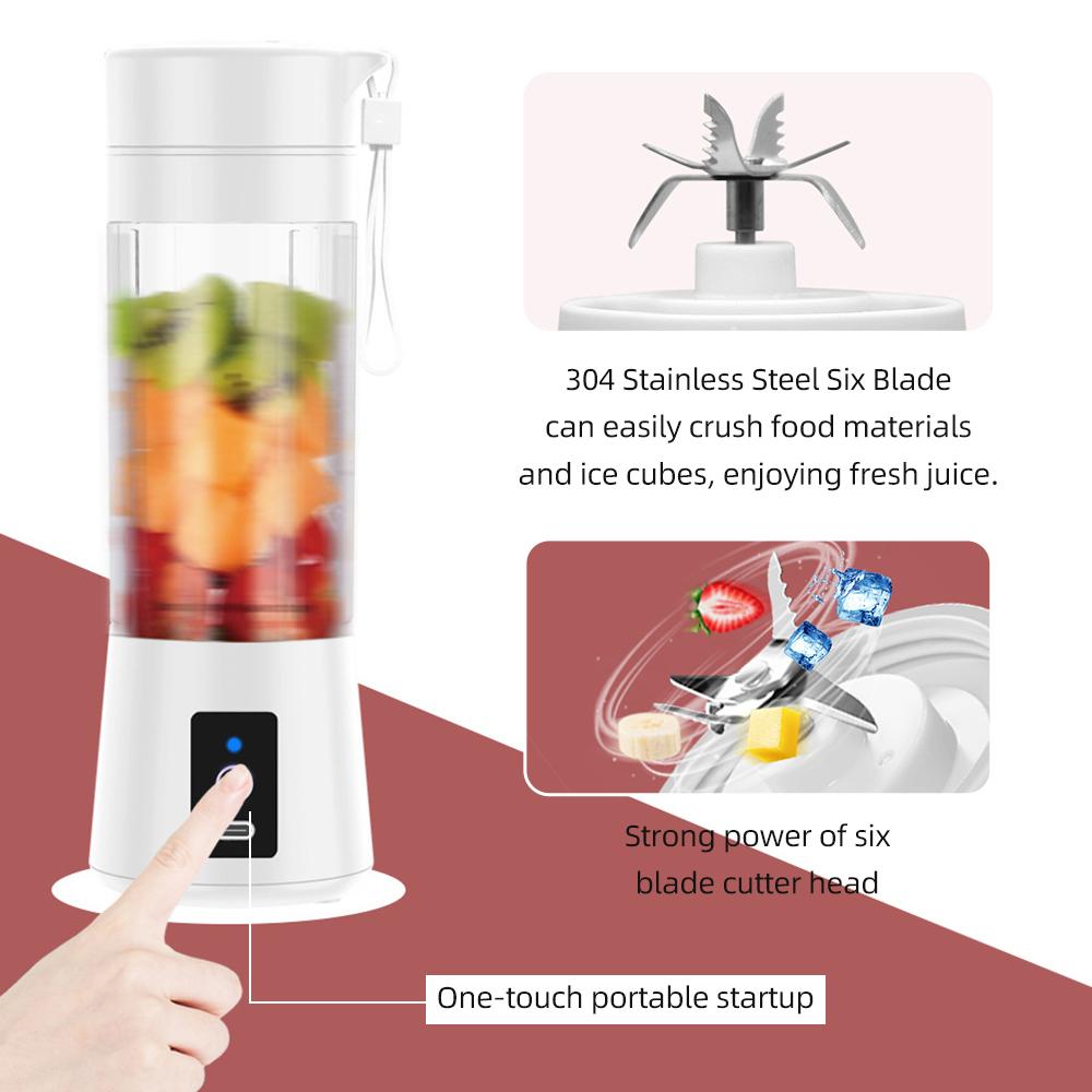Portable Blender for Shakes and Smoothies Personal Size Single Serve Travel Fruit Juicer Mixer Cup