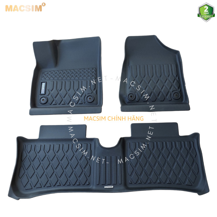 Thảm lót sàn xe ô tô VinFast VF5 Nhãn hiệu Macsim chất liệu nhựa TPE cao cấp màu đen