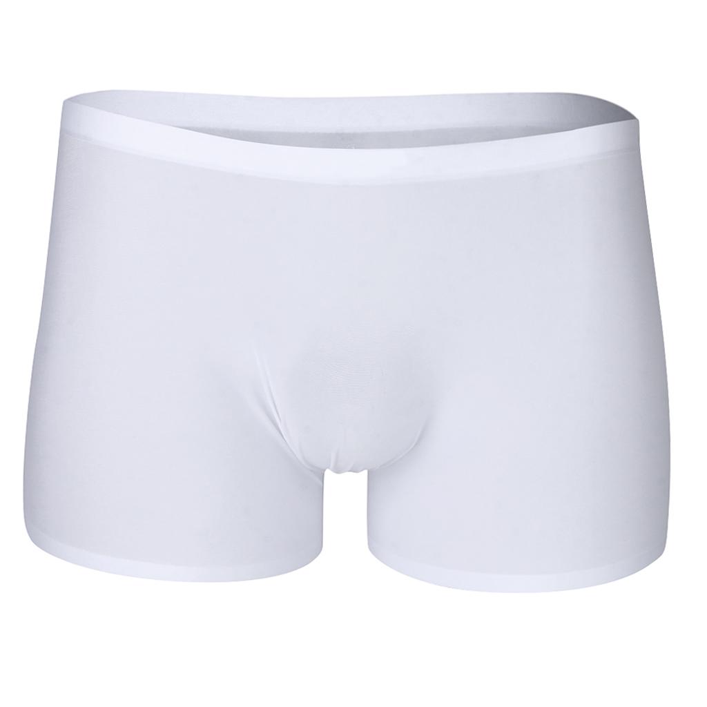 Men's Silky Soft Solid Boxers Trunks Pants Briefs Shorts Underwear M L XL XXL