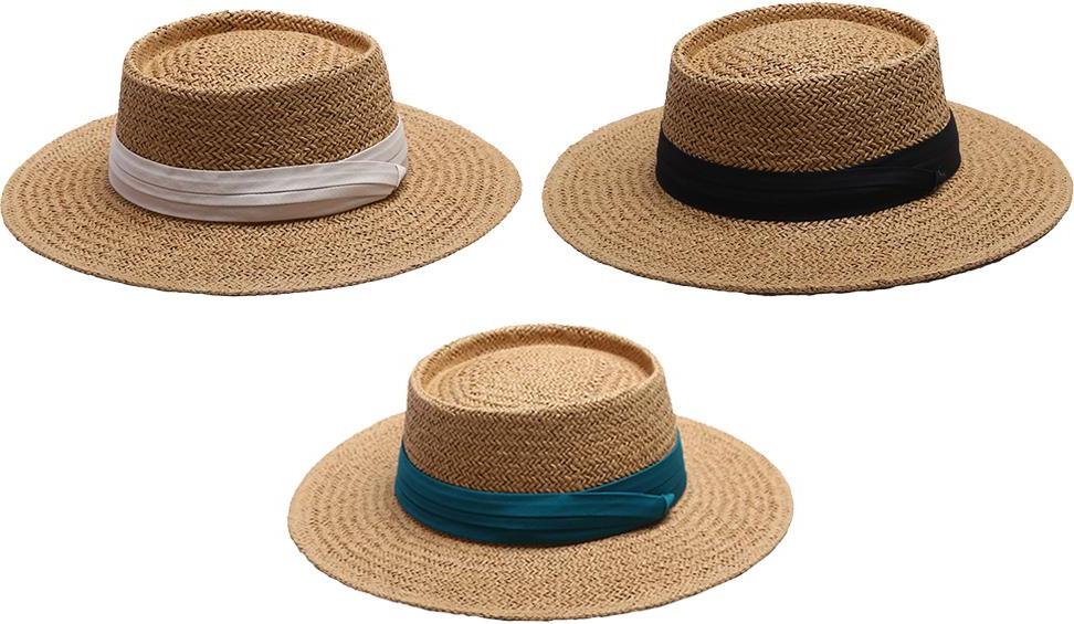 Womens Straw Hat Boater Sun Hat Foldable UV Protection Bucket Fedora Hats Cap