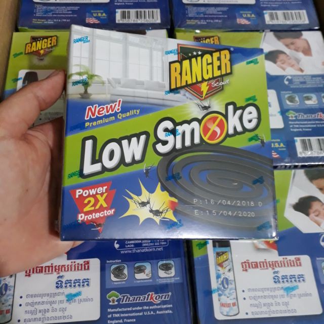 Nhang Muỗi Thái Lan Ranger Low Smoke (ít khói) - Mùi hương dễ chịu