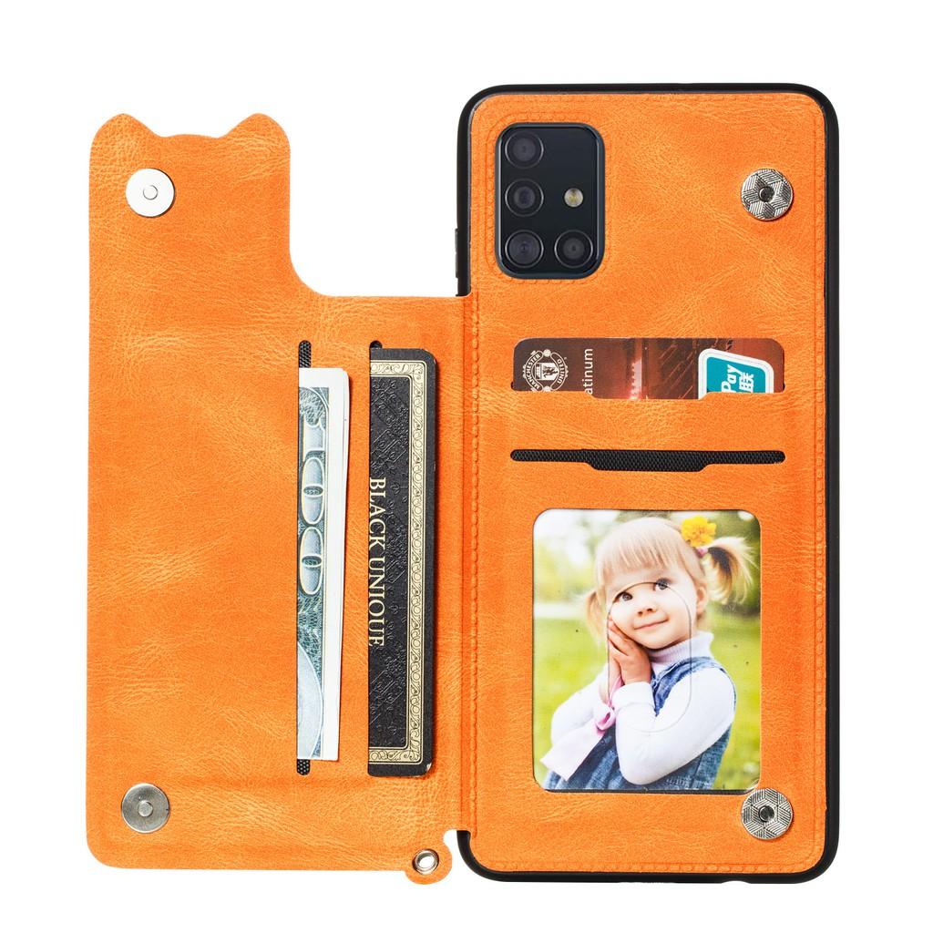 Ốp điện thoại dạng ví da có ngăn đựng thẻ cho Samsung Galaxy Note20 Ultra S20 FE S20 Ultra S20 Plus S20+ S10 Lite A91