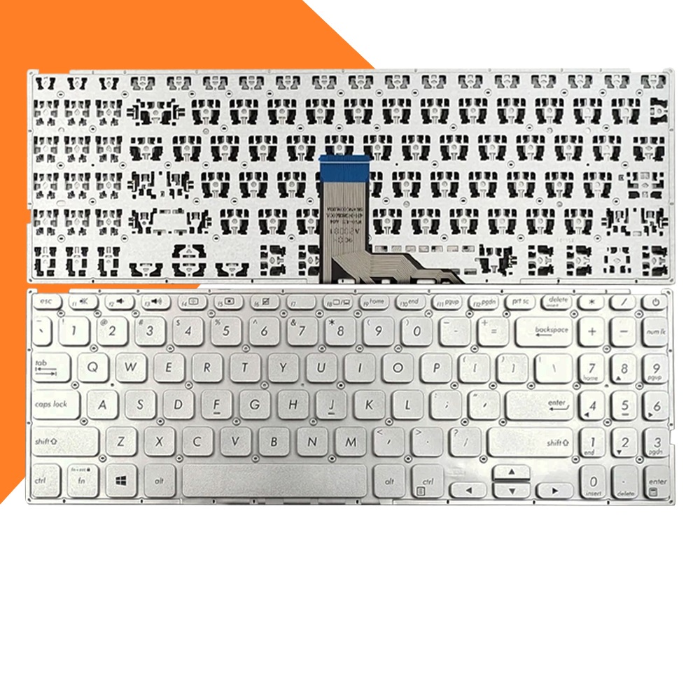 Bàn phím thay thế cho laptop Asus Vivobook A512 A512F X512 X512FA X512DA X512UA X512UB F512F F512D màu bạc