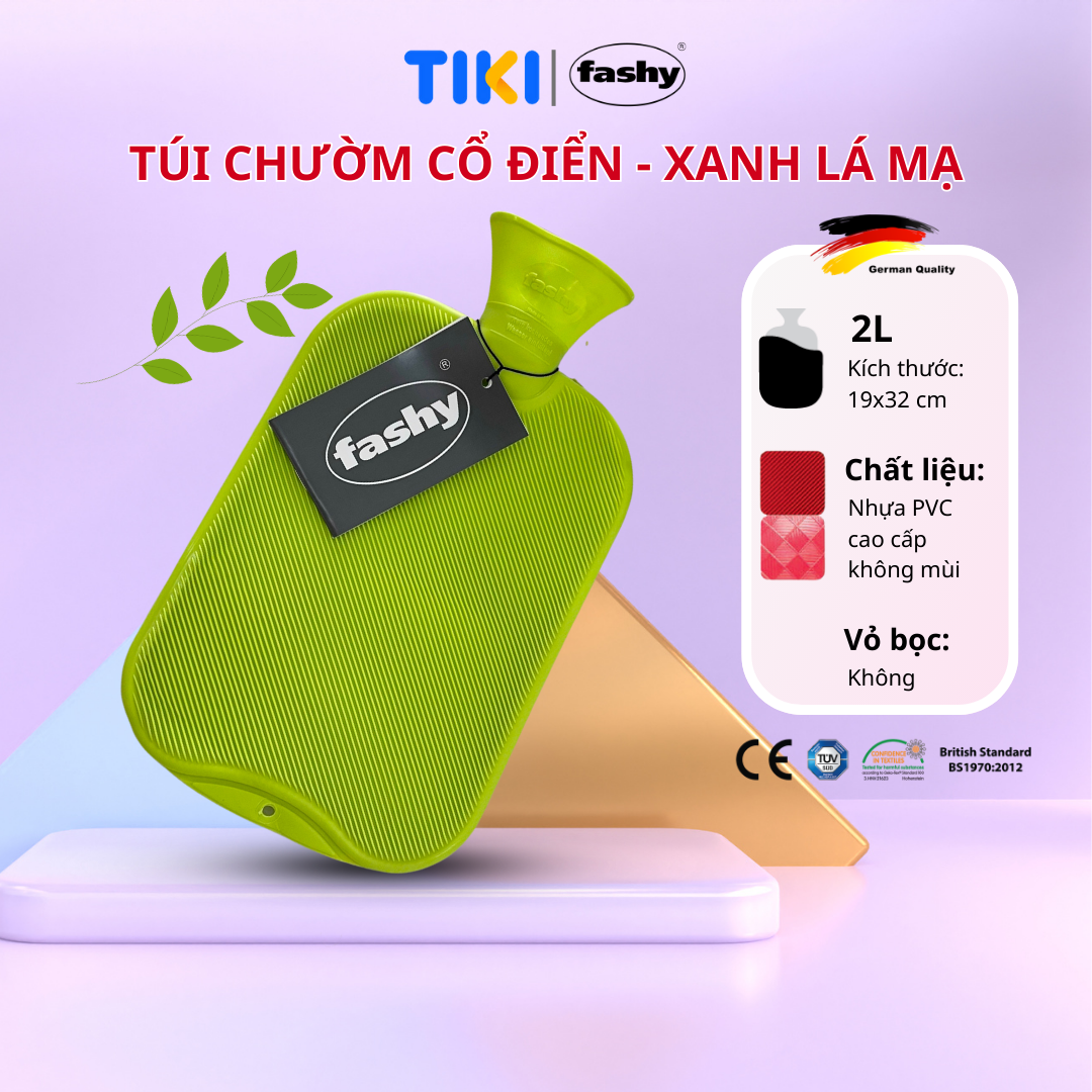 Túi Chườm Nóng Lạnh Nhập Khẩu 100 Từ Đức Thương Hiệu Fashy Dòng Cổ Điển, Tiêu Chuẩn Chất Lượng Châu Âu Giúp Giảm Các Cơn Đau Kỳ Kinh Nguyệt, Đau Đầu, ... Hạ Sốt Tự Nhiên, Phù Hợp Cho Người Lớn, Nhiều Màu Sắc - Xanh La Ma