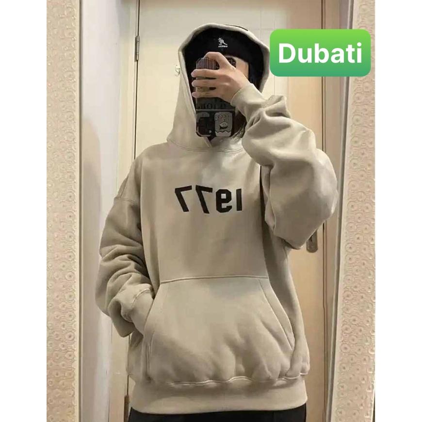 ÁO KHOÁC HOODIE NAM NỮ CHẤT NỈ DÀY PHOM FROM RỘNG 1977 PHONG CÁCH SANG CHẢNH NEW -DUBATI FASHION