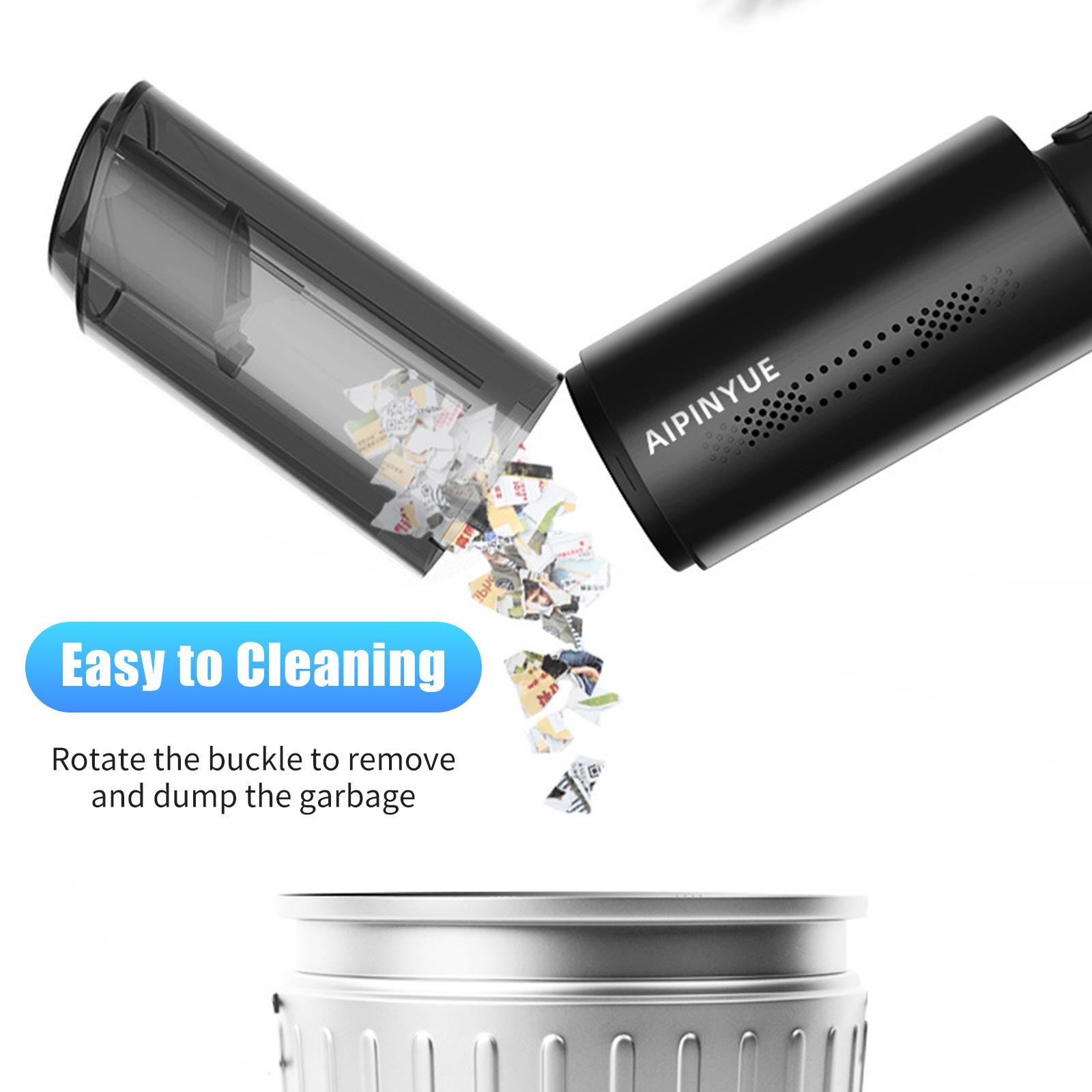120W Handheld Vacuum Cleaner With 6000Pa Suction Mini USB Vacuum Cleaner HEPA Filter for Pet Hair Dust Home Office