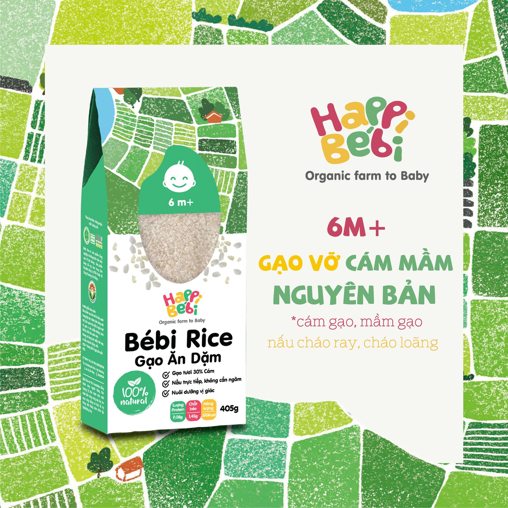 Gạo hữu cơ cho bé ăn dặm mix hạt dinh dưỡng Ý cao cấp Bébi Rice Organic Shop