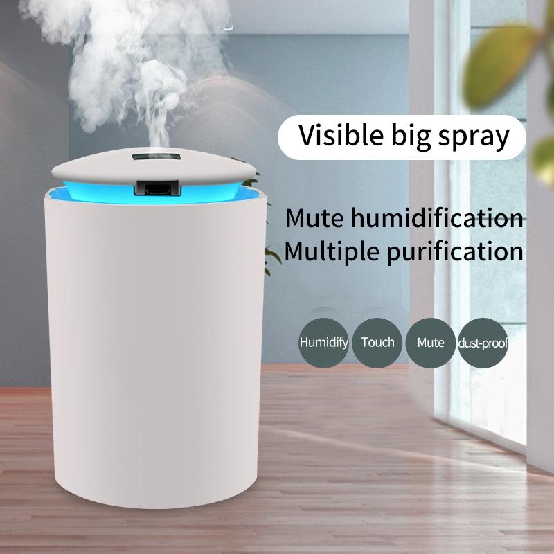 2021 USB Di Động Thoáng Mát Sương Máy Phun Sương Tạo Độ Ẩm 300Ml Máy Phun Sương Tạo Độ Ẩm Mini LED 7 Màu Đèn Ngủ Máy Phun Sương Tạo Độ Ẩm