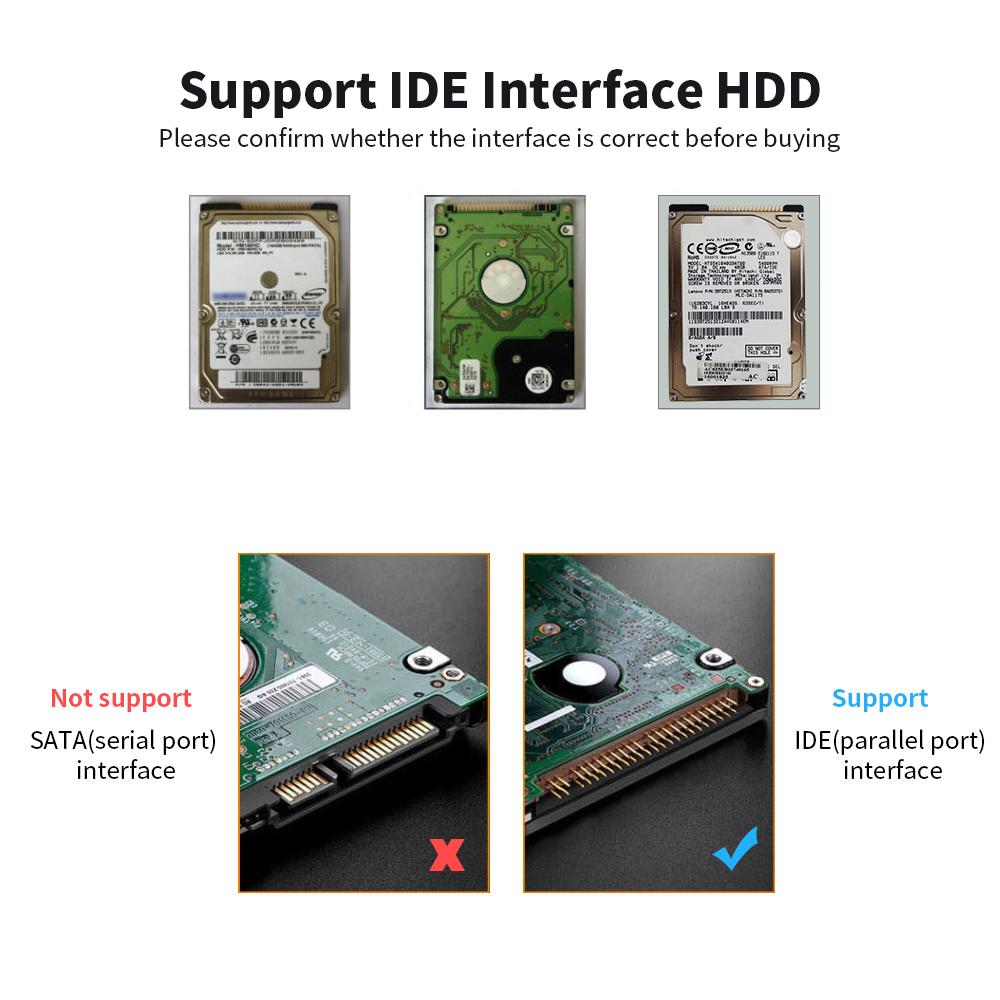 Hộp đựng đĩa cứng 2.5 '' IDE USB2.0 đến IDE